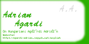 adrian agardi business card